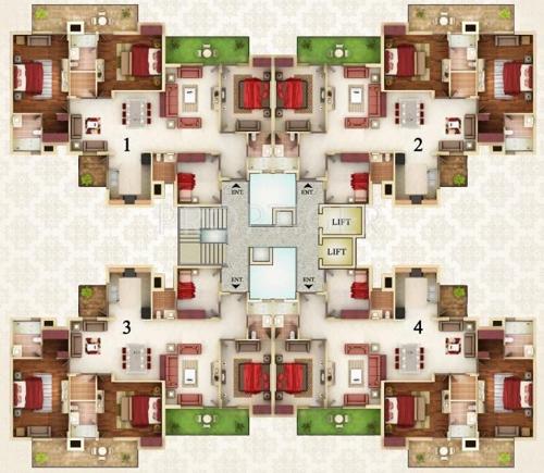 Images for Cluster Plan of Universal The Taj Towers Images for Cluster Plan of Universal The Taj Towers