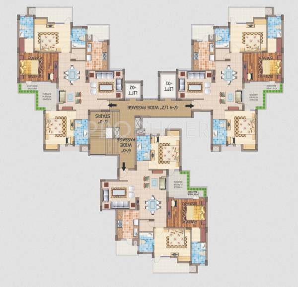  royal-citi-apartments Tower 14 Cluster Plan