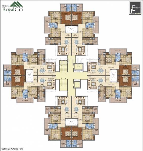  royal-citi-apartments Tower 2 Cluster Plan