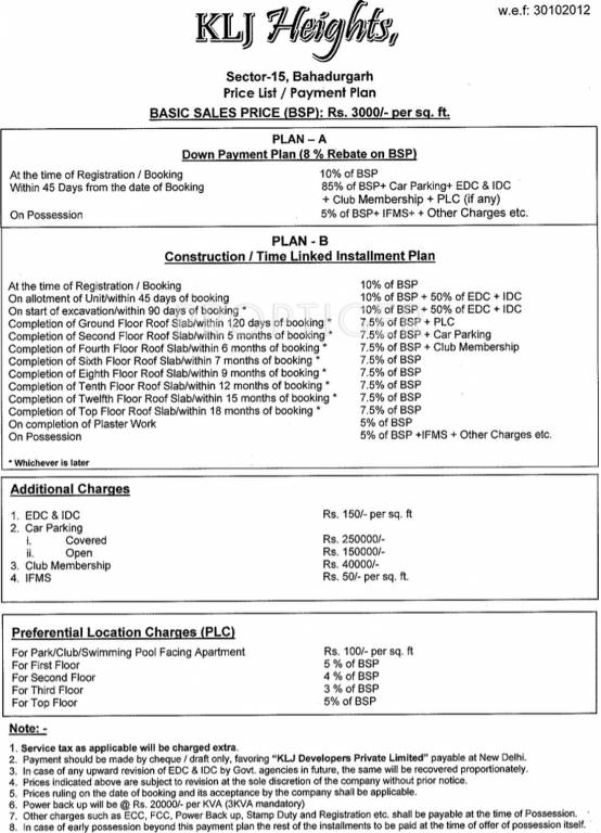 heights Images for Payment Plan of KLJ Heights Payment Plan