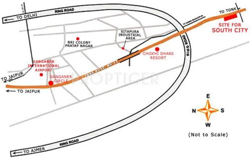 Shankuntlam Colonizers Pvt Ltd South City Location Plan