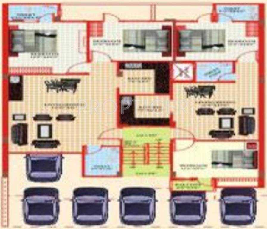 RLB Group Govind Kripa 1 Ground Floor Cluster Plan