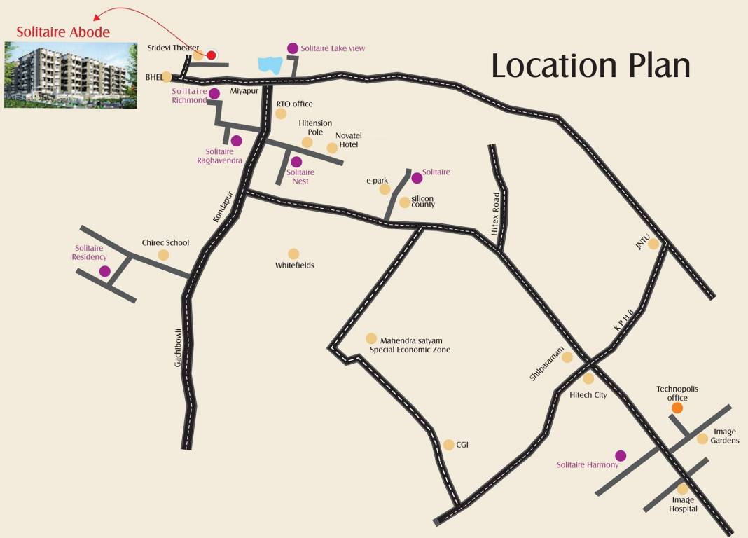 solitaire abode Location Plan