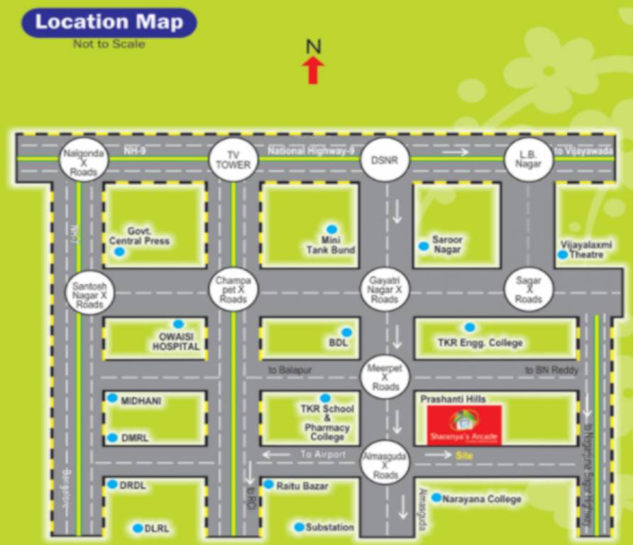  sharanyas arcade Location Plan
