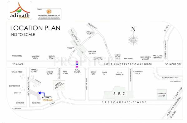 Bahubali Developers Adinath Enclave Location Plan