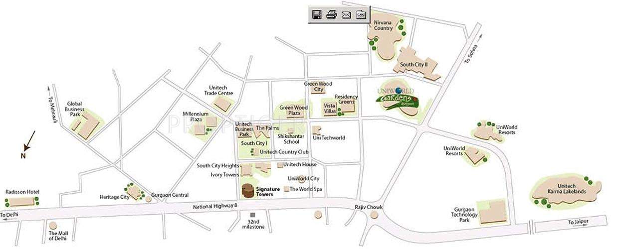 gardens Images for Location Plan of Unitech Gardens