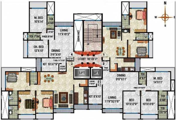 Images for Cluster Plan of Neha Group Heena Elegance
