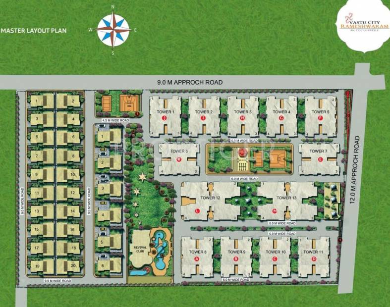 Vastu Group Rameshwaram City Villa Layout Plan