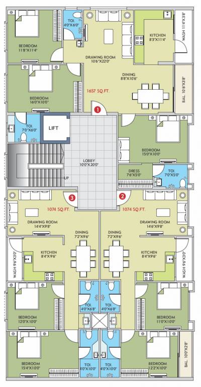  infinitus apartments Cluster Plan