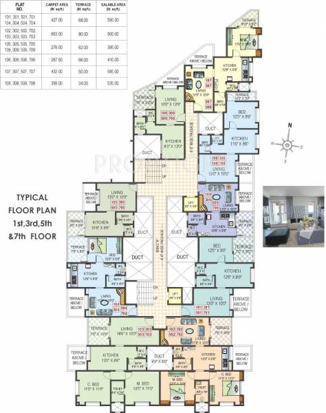 ACME Landmark Veronica Park Odd Floor Cluster Plan