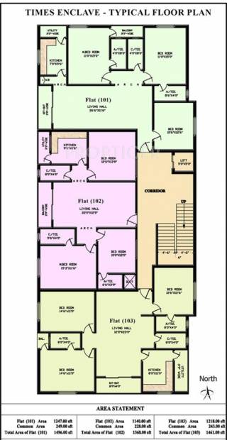 Trust Constructions Times Enclave Typical-Floor-Cluster-Plan