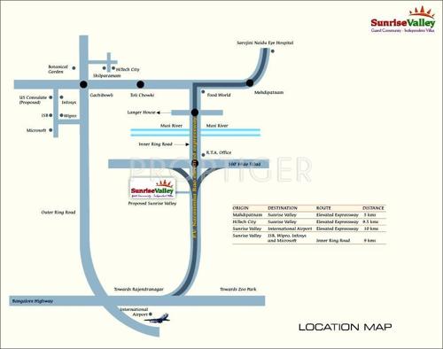  valley Images for Location Plan of Sunrise Valley