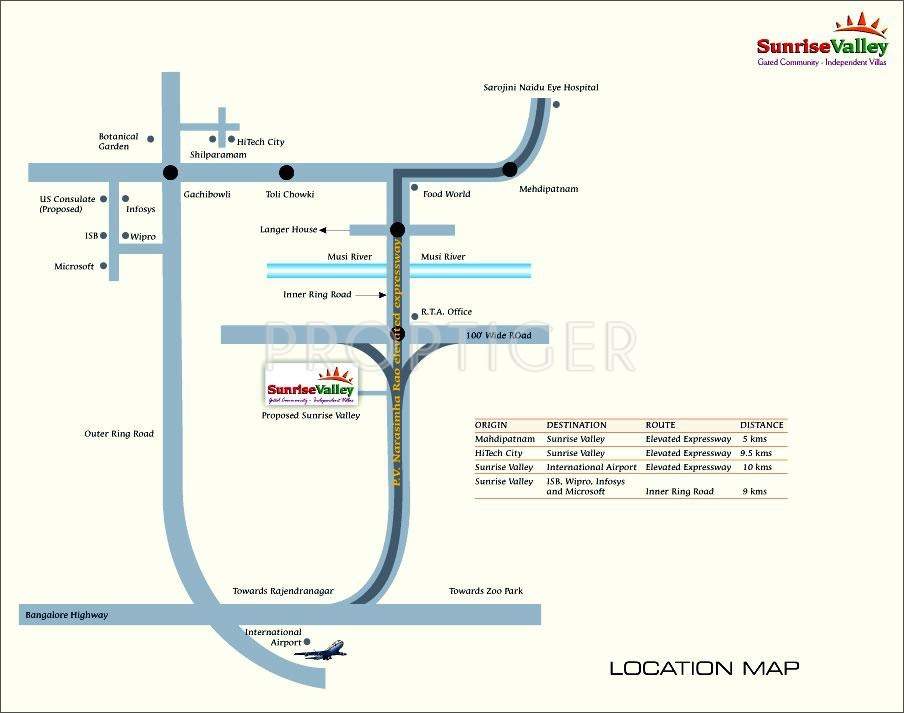 valley Images for Location Plan of Sunrise Valley