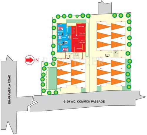 BGA Realtors Aloloka Madhulika Block-A&B Ground Floor Cluster Plan