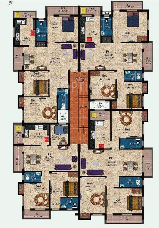 Images for Cluster Plan of Sumeru Sahana Apartments