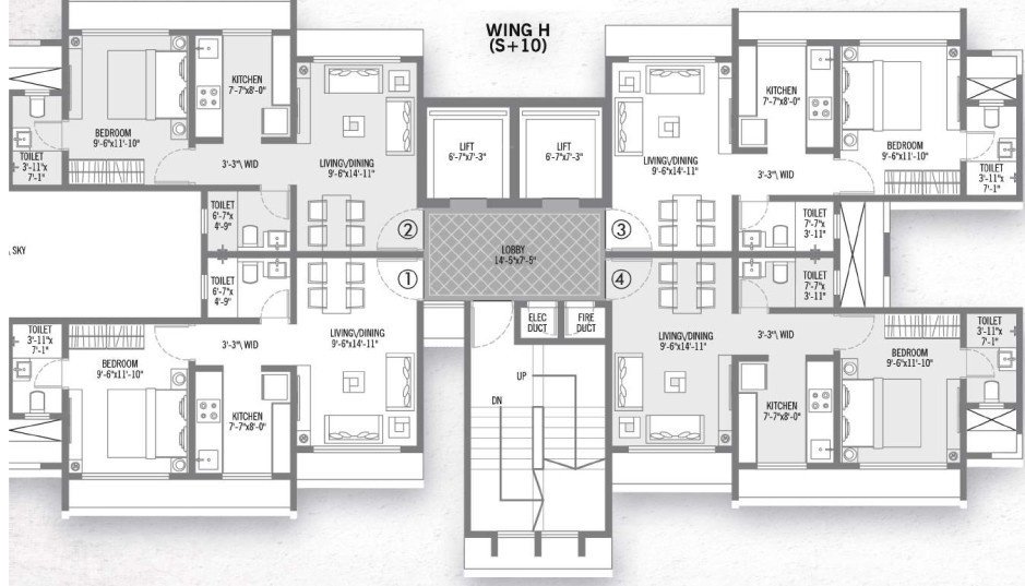  santoor Wing A Cluster Plan