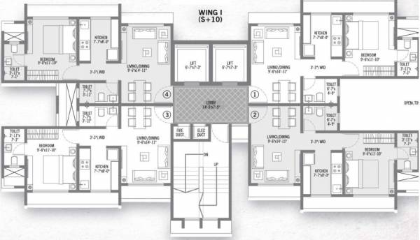Wing A Cluster Plan santoor Wing A Cluster Plan