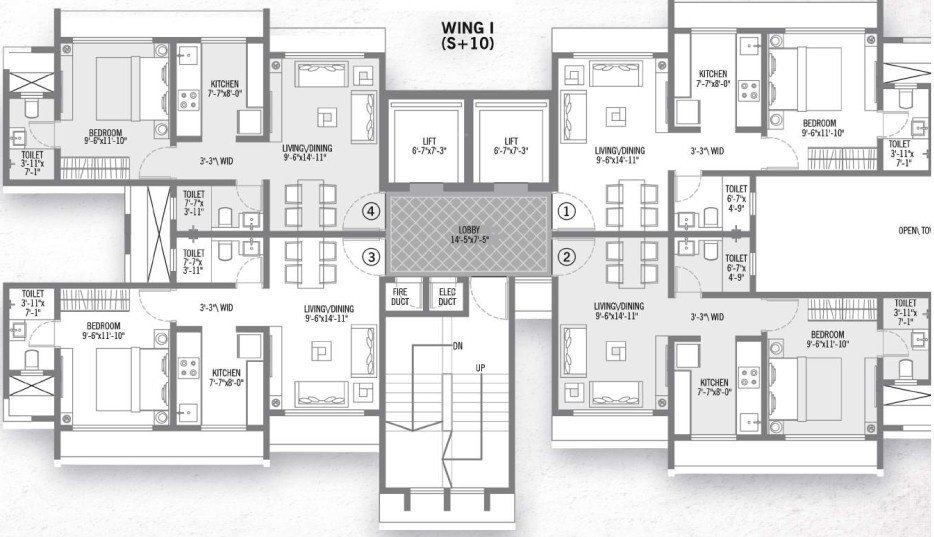  santoor Wing A Cluster Plan