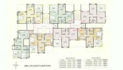 Sumeru Buildcon Sourabh Residency View 2,4,6 Floor Cluster Plan