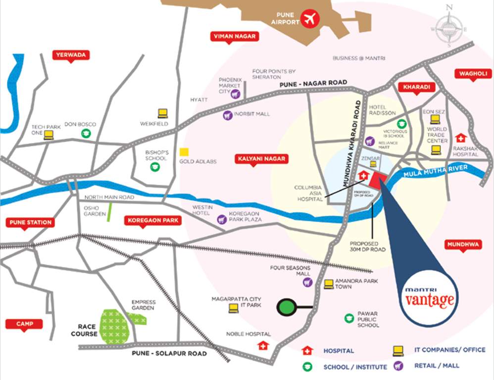  vantage Images for Location Plan of Mantri Vantage