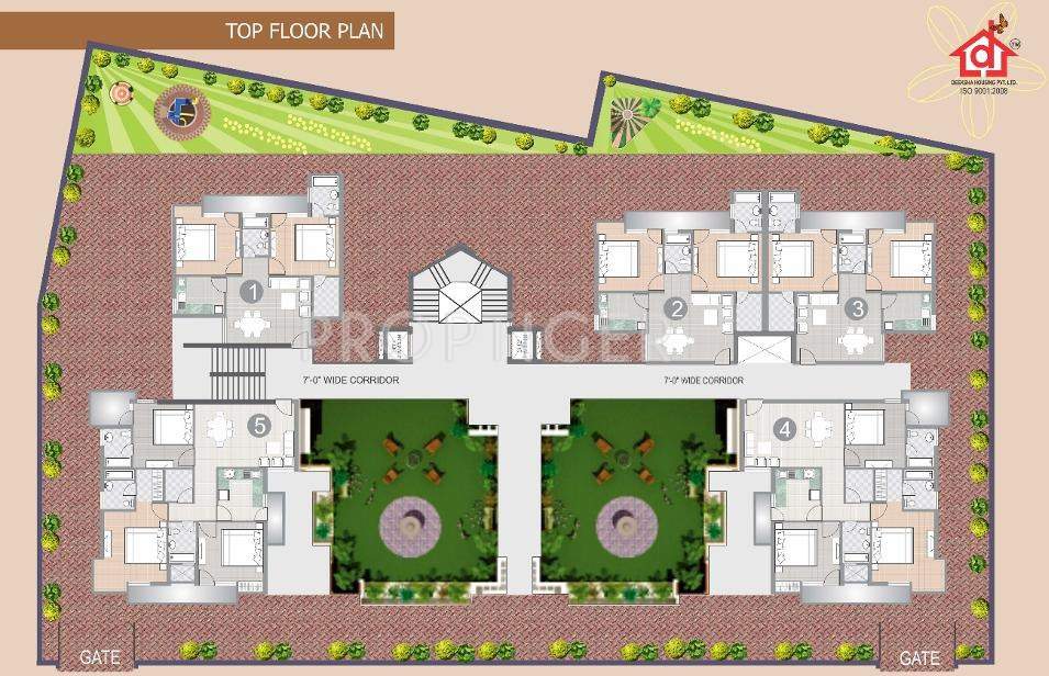 deeksha housing pvt ltd signature Deeksha Signature Terrace Floor Cluster Plan