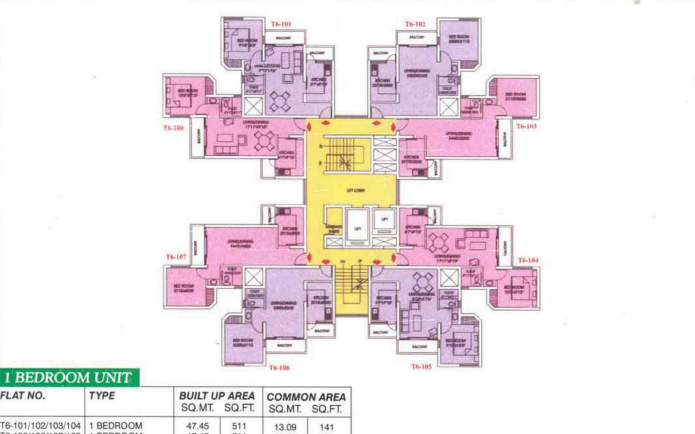 sushant apartment Cluster Plan