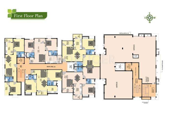 Darshan Foundation Gokulam Cluster Plan of 1st Floor