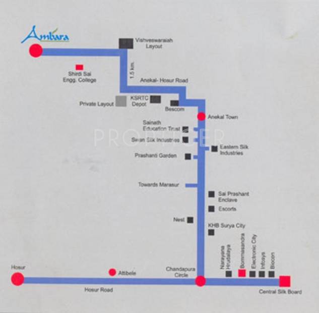 Ashirvad Developers Ambara Phase 1 Location Plan