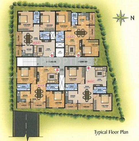 balaji nest Balaji Nest Cluster Plan from 1st to 5th Floor