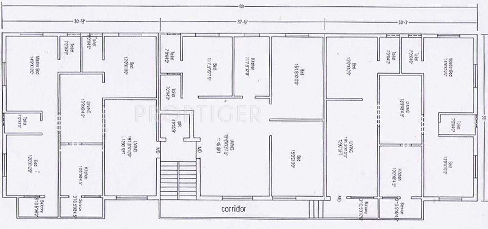 Chandrasekar Builders Chozha Residency 1st & 2nd Floor Cluster Plan