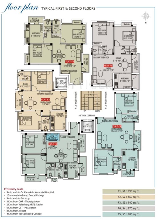 Aadinath Home Founders Nachiya Enclave Typical 1st & 2nd Floor Cluster Plan
