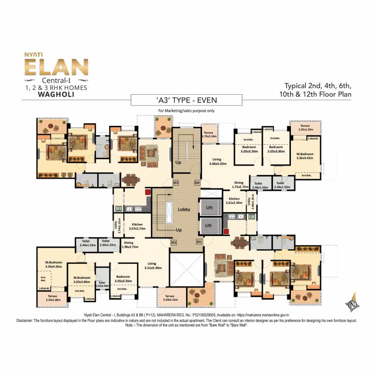  elan Tower A1 Cluster Plan