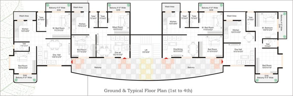 Images for Cluster Plan of Gangwani Constructions Pvt Ltd Orchid Apartment