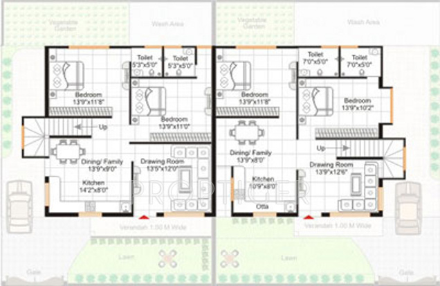 Images for Cluster Plan of Gangwani Lavender Twin Bungalow