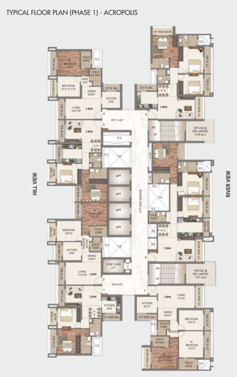 sai world city Acropolis Typical Cluster Plan