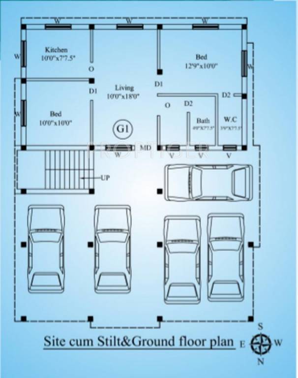 Home Space Developers Meadows Ground floor Cluster Plan