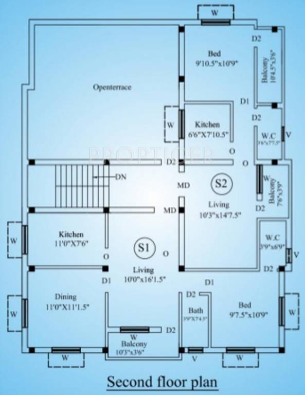 Home Space Developers Meadows Second Floor Cluster Plan