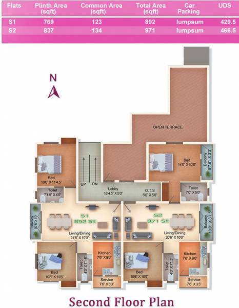  raj-mehal Raj Mehal Cluster Plan for 2nd Floor