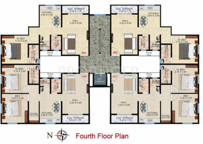 shree-ganesh-constructions annex Cluster Plan for 4th Floor