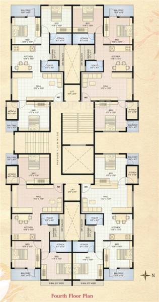 Aastha Cluster Plan for 4th Floor shree-ganesh-constructions aastha Aastha Cluster Plan for 4th Floor
