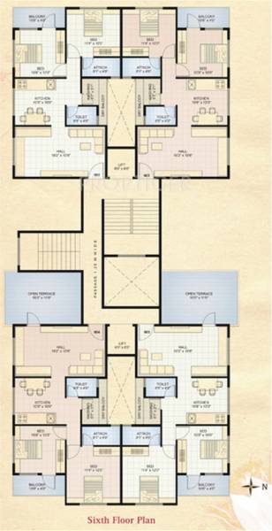 Aastha Cluster Plan for 6th Floor shree-ganesh-constructions aastha Aastha Cluster Plan for 6th Floor
