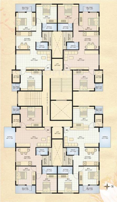 shree ganesh constructions aastha Aastha Cluster Plan for 7th Floor