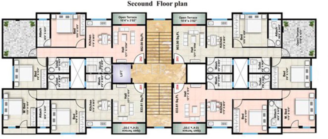 shree ganesh constructions enclave Enclave Cluster Plan for 2nd Floor