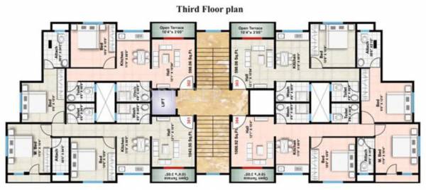 shree-ganesh-constructions enclave Enclave Cluster Plan for 3rd Floor