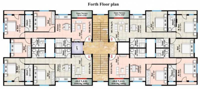 shree-ganesh-constructions enclave Enclave Cluster Plan for 4th Floor
