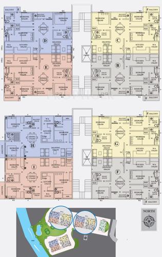 Block 2 And Block 3 Cluster Plan from 1st to 5th Floor anta-builders-and-developers river-valley Block 2 And Block 3 Cluster Plan from 1st to 5th Floor