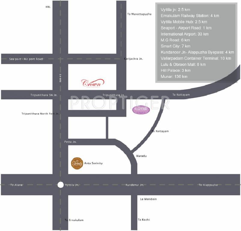 anta builders and developers crown Location Plan