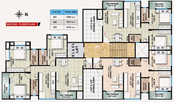 shree-ganesh-constructions avenue Avenue Cluster Plan for 2nd Floor