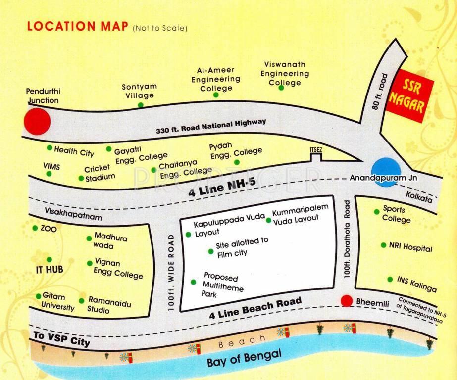 shree sai rama constructions & developers ssr nagar Location Plan