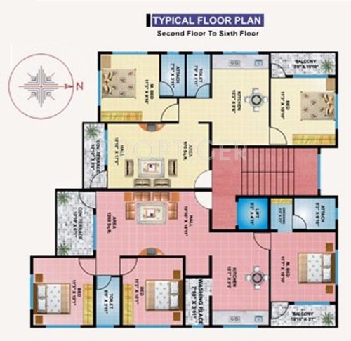 shree-ganesh-constructions nakshatra Nakshatra Cluster Plan from 2nd to 6th Floor